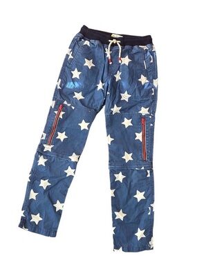 Mini Boden Zip-Off Techno Boys Cargo Pants Size 11 Size 12 Stars Drawstring